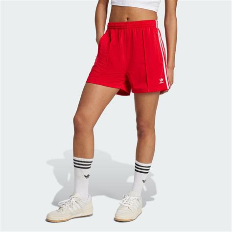 adidas shorts reißverschlusstasche rot|Rot .